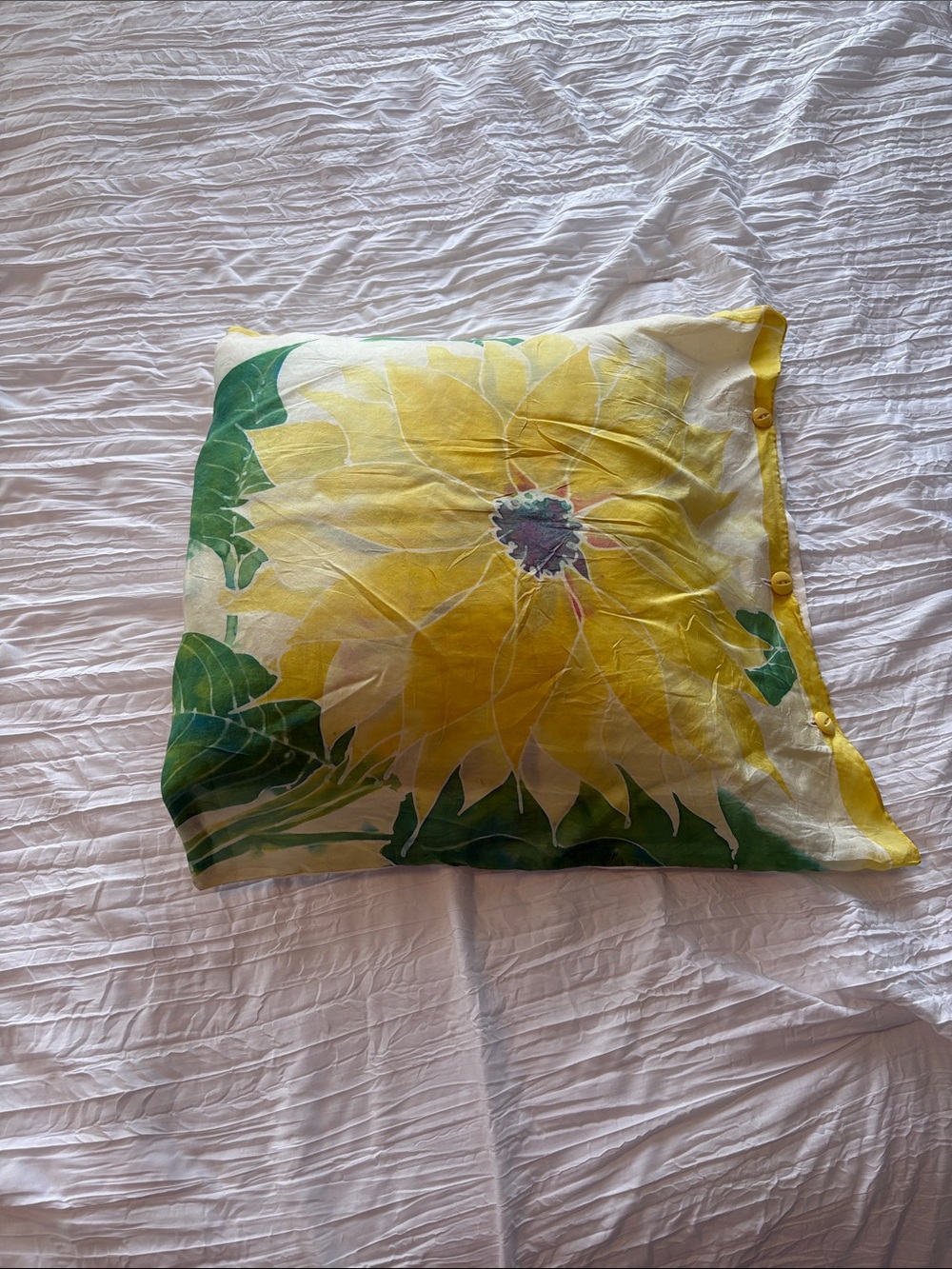 Pillow Sunflower Yellow Vintage Pillowcase